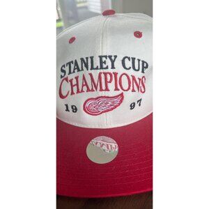 Vtg 1997 Red Wings Stanley Cup Snapback Cap Hat Twins Enterprise NHL Official